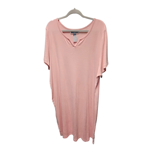 Karen Scott Soft Pink V-Neck Top - Picture 1 of 3